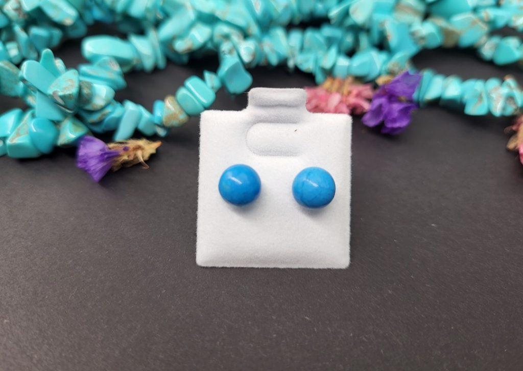 Turkenit uhani 6mm (sintetiu010dni) - naravni mineral kristal