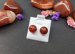 Karneol uhani 8mm