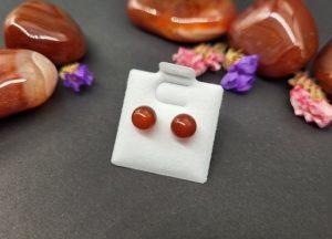 Karneol uhani 6mm