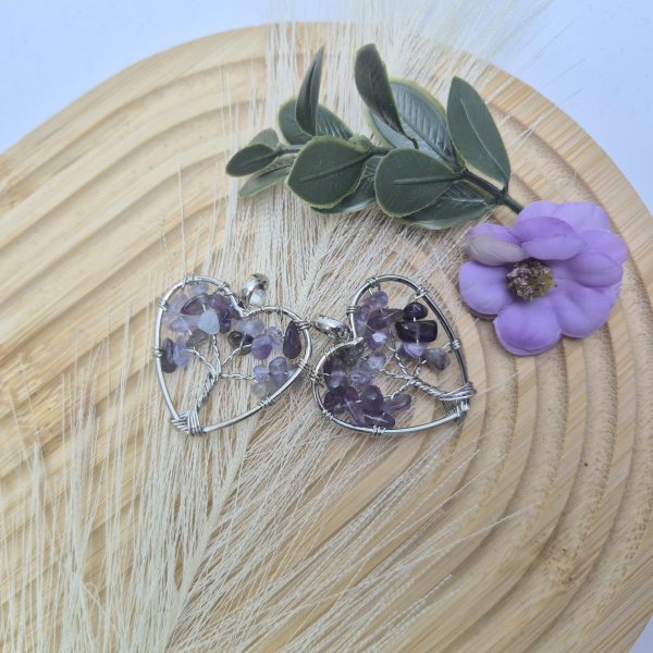 Ametist obesek - srček