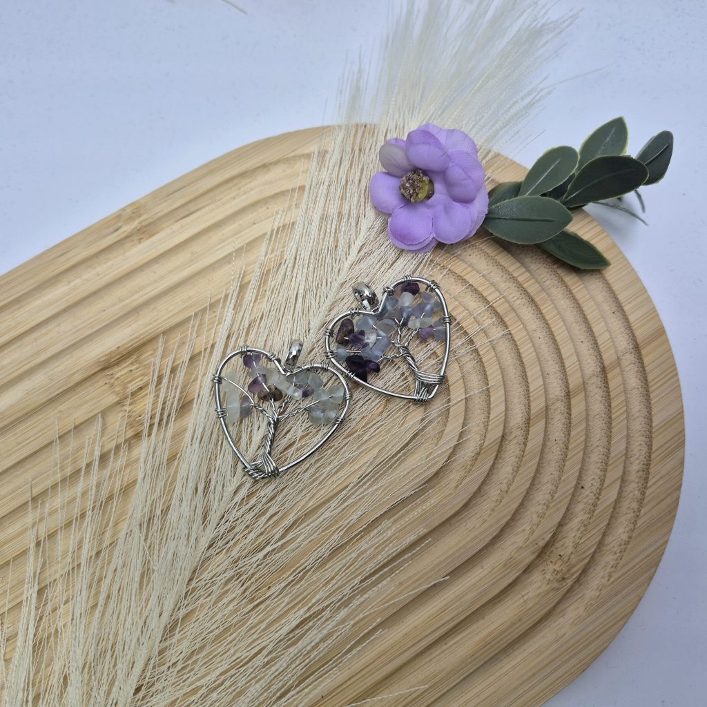 Fluorit obesek - srček