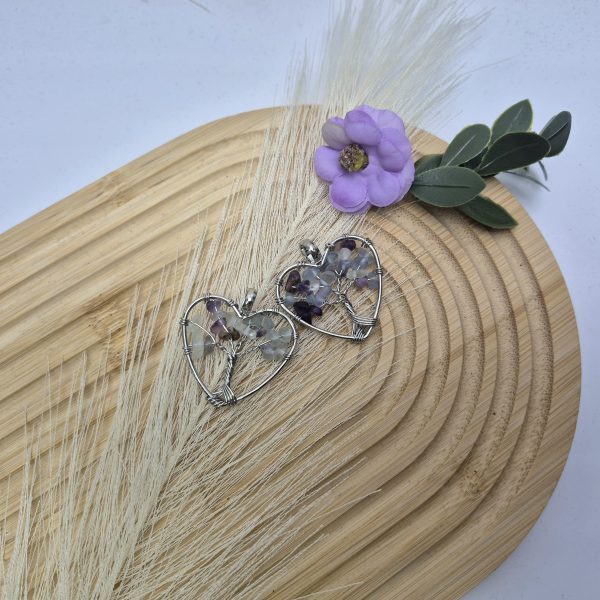 Fluorit obesek - srček