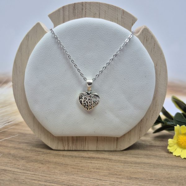 Obesek srce - srebro