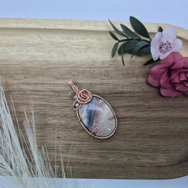 Porcelan jaspis obesek, ročno delo